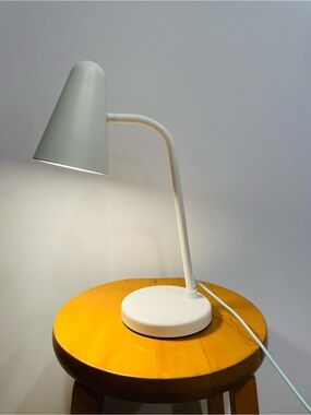 IKEA White Angled Cone Table Lamp
